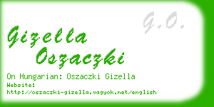 gizella oszaczki business card